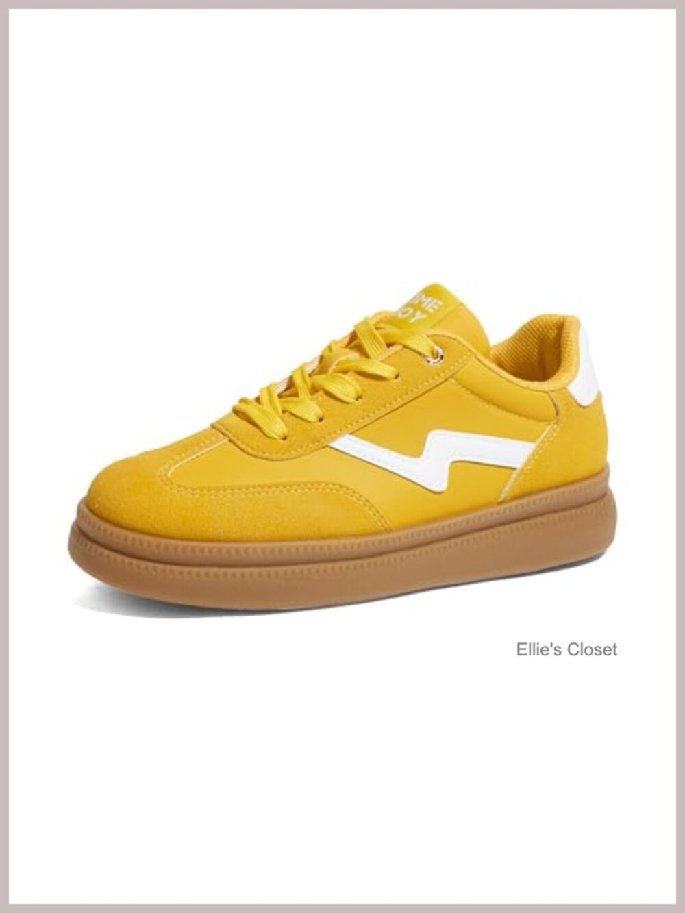 Women's Chunky Platform Sneakers, Anti-Slip Gum Sole, Premium PU Upper, Low Top
